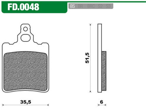 NewFren Brake Block Set FD0048 RS '96 bagpå