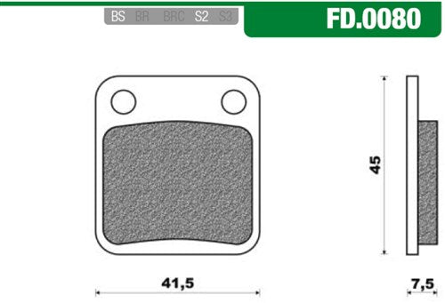 Diskbremseblok FD0080 13720