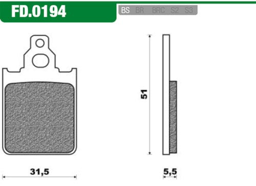 NewFren Disc Brake Block FD0194 Quartz Ital