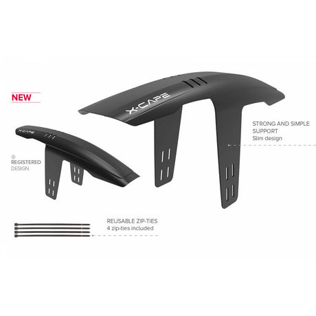 Voorbalboard X-Cape 26 27,5 29 tommer 82 mm sort