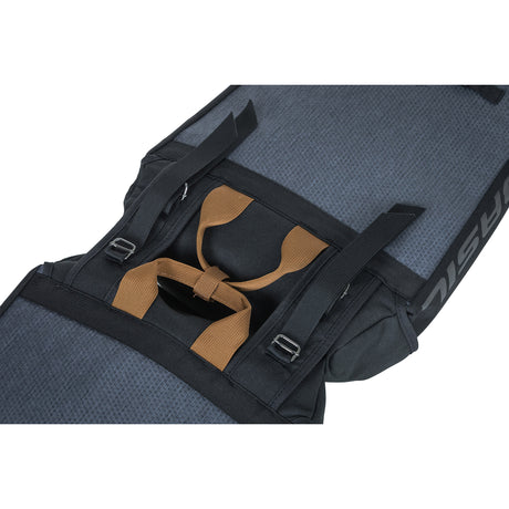 Basilikum miles dobbelt cykelpose, vandtæt, universal brosystem, 34L, sort antracit