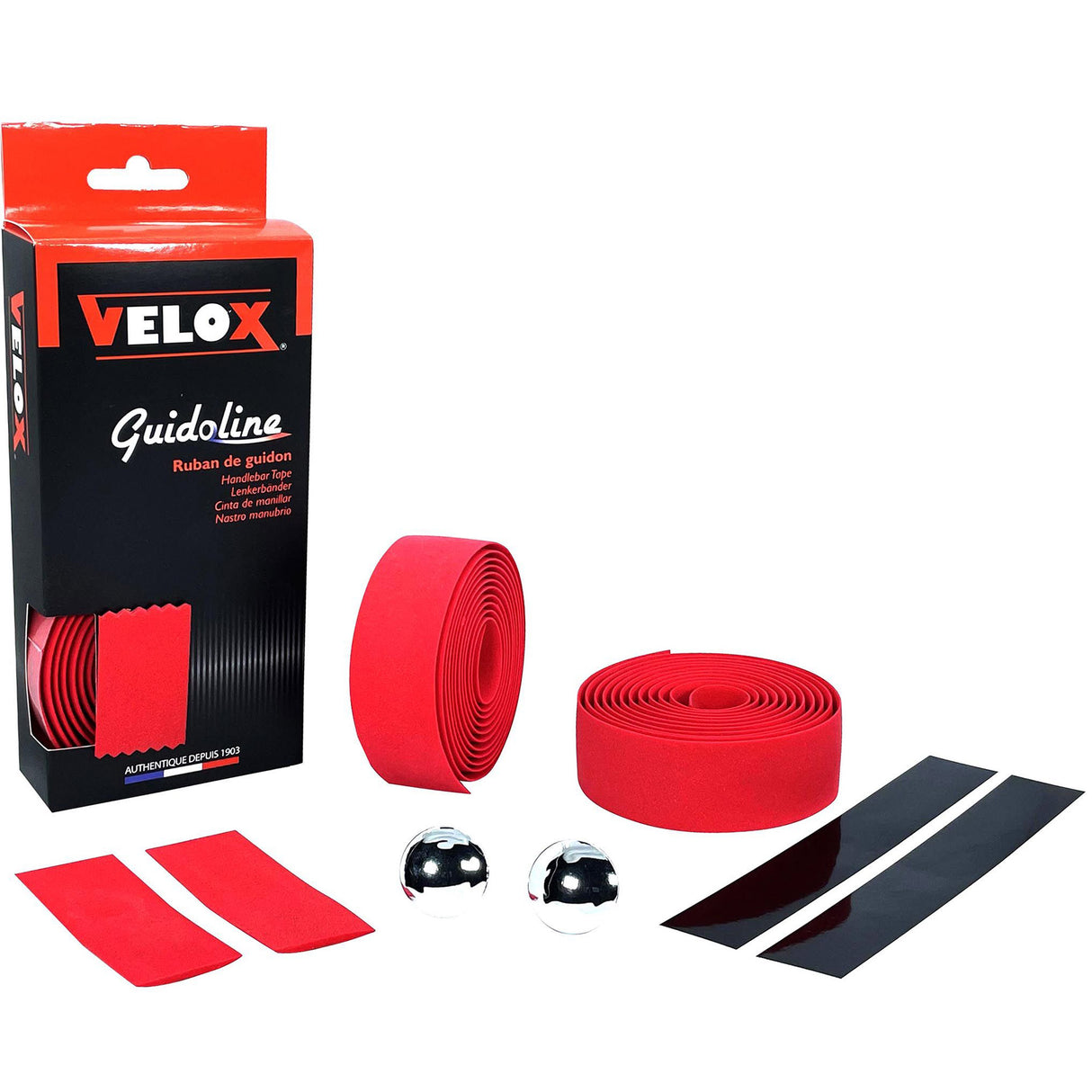 Velox styrebånd rød 175 cm eva racefiets
