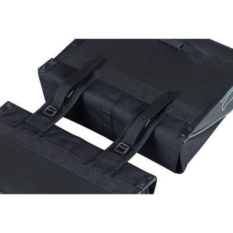 Basilikum dobbelt cykelpose, sort sort, vand -repellent, 35L