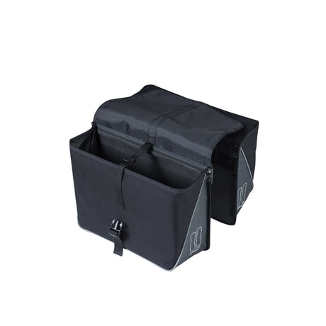 Basilikum dobbelt cykelpose, sort sort, vand -repellent, 35L