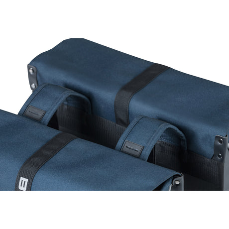 Basilikum dobbelt cykelpose, vand -repellent, marineblå sort, 35L