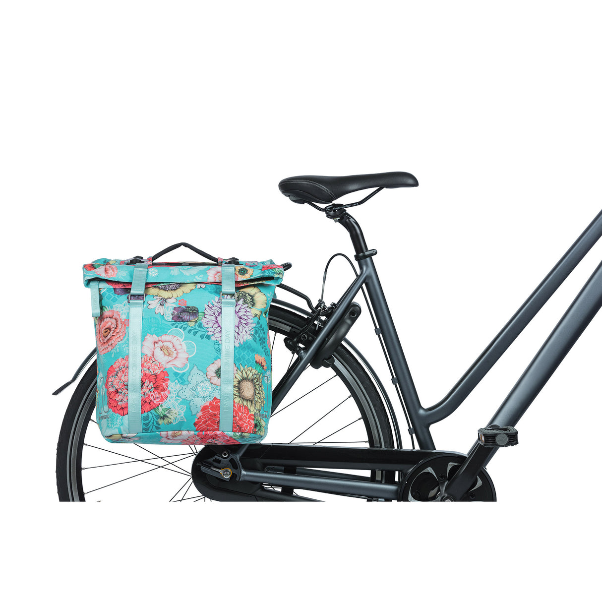 Basil Bloom Field dobbelt cykelpose, vandtæt, himmelblå, 35L