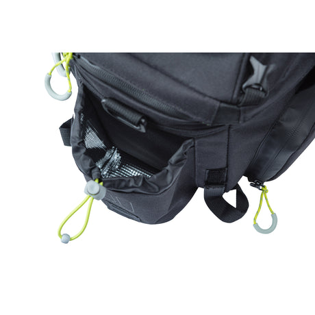 Basil Miles XL Pro Bagage Threat Bag - Vandtæt - Sporty - Black Lime - 9-36L - Mik RT Adapterplates