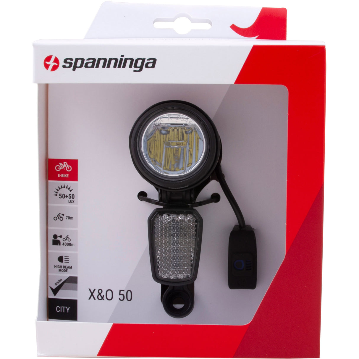 Spanninga forlygte x o 50 xeaftc 6-36v el-cykel