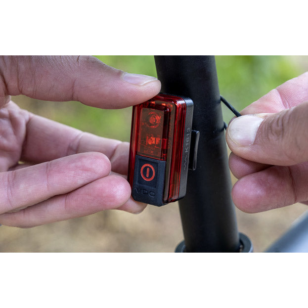 Vdo Eco Light Red RL Plus USB baglys Li-On Battery+Bremselys på