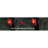 Vdo Eco Light Red RL Plus USB baglys Li-On Battery+Bremselys på