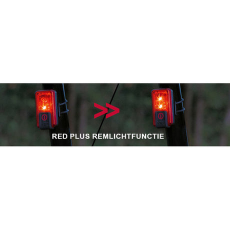Vdo Eco Light Red RL Plus USB baglys Li-On Battery+Bremselys på