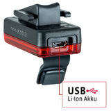 Vdo Eco Light Red RL Plus USB baglys Li-On Battery+Bremselys på