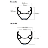 Ryde fælg zac 2000 28 622 36g 14g cnc alu sort