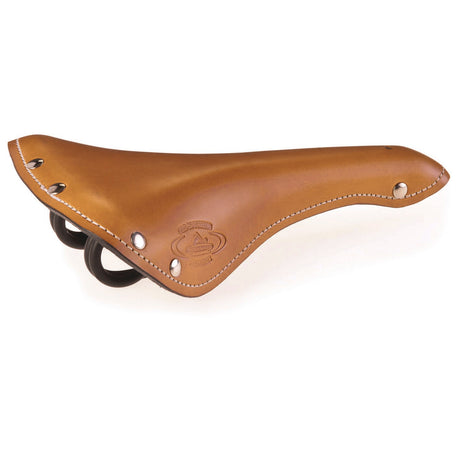 Monte grappa sadel gammel sports læder cognac