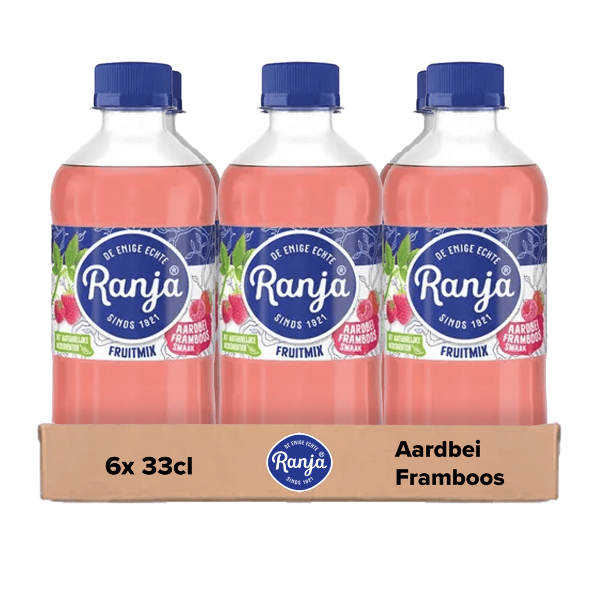 Ranja frugtblanding jordbær hindbær hætte (6x 33cl)