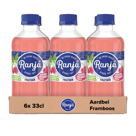 Ranja frugtblanding jordbær hindbær hætte (6x 33cl)