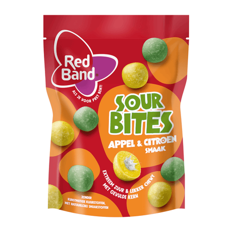 Red band sour bites æble citron (8x 145gr)