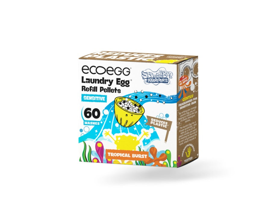 Ecoegg Refilling Washing Ball - SpongeBob - Tropical Burst - Sensitive - 60 vaskeri