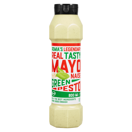 Remia legendariske ægte velsmagende mayonnaisegrøn pesto (800 ml)