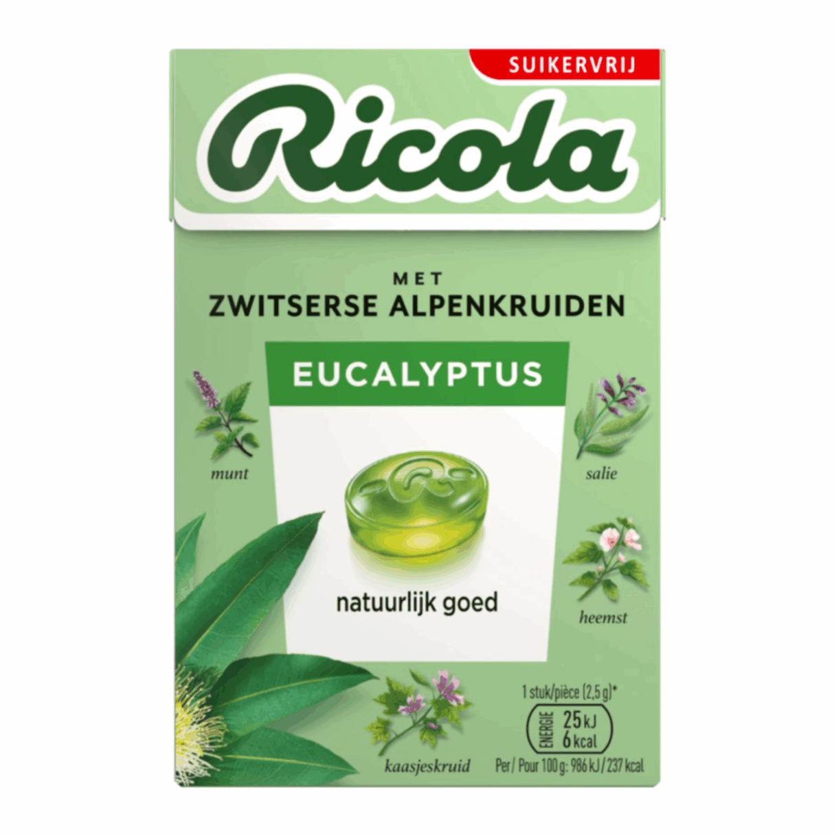 Ricola eucalyptus sukkerfri (20x 50gr)