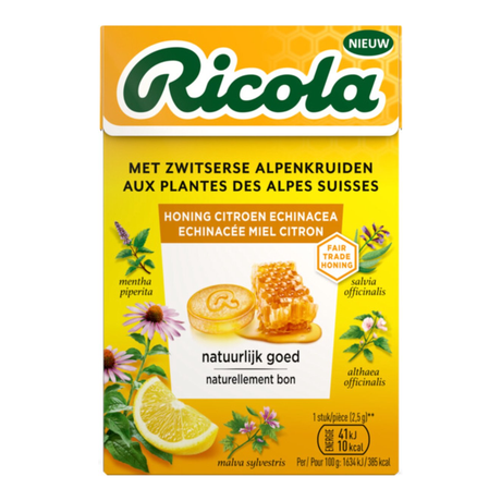 Ricola honning citron echinacea (20x 50gr)