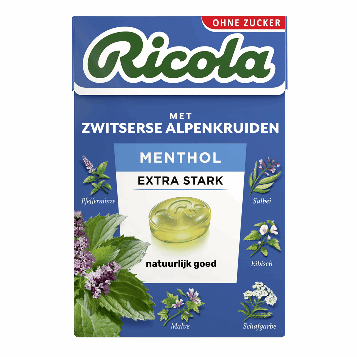Ricola menthol ekstra stærk SV boks (20x 50gr)
