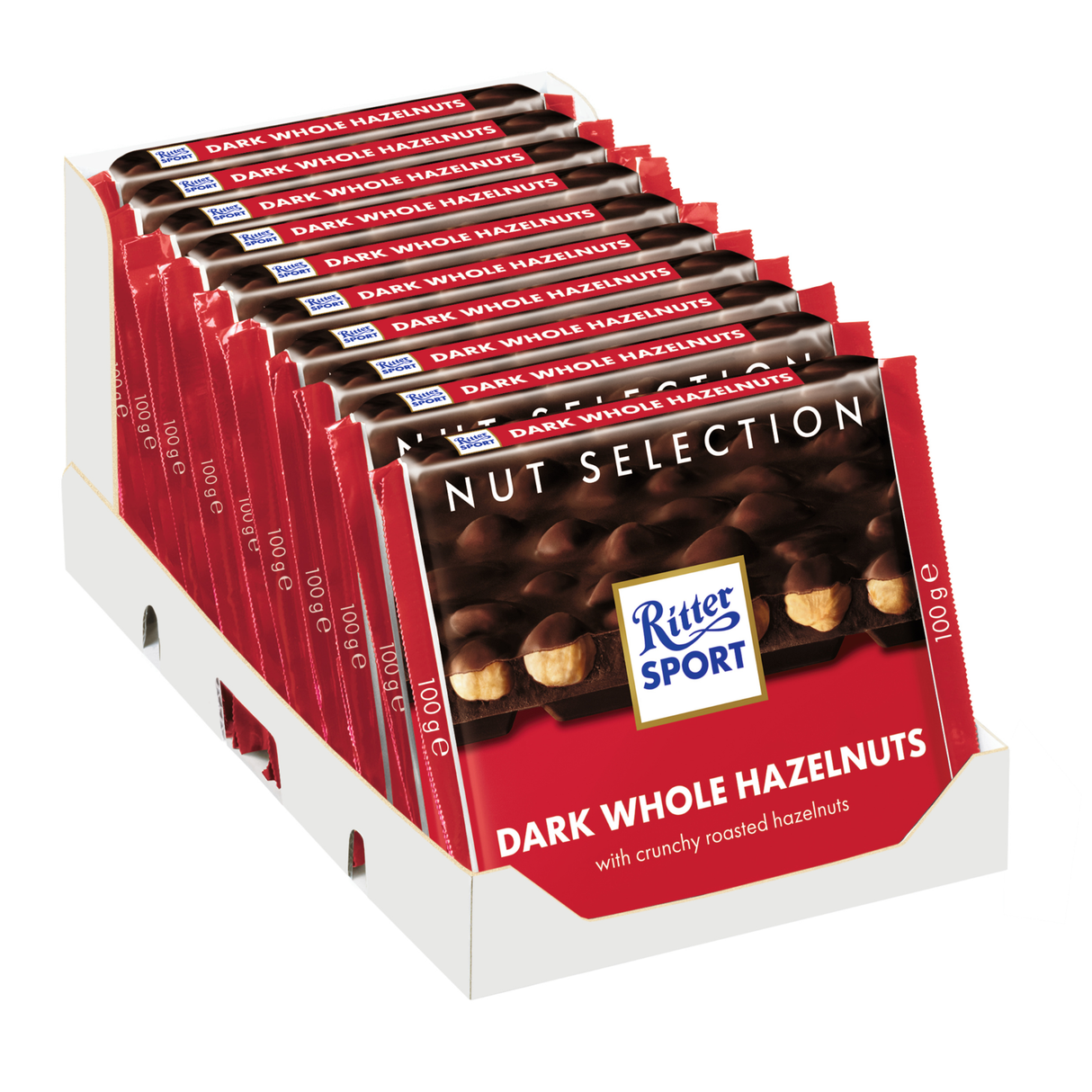 Ritter sport ren hel hasselnød (10x 100gr)