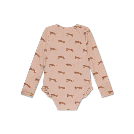 Roamer | beige UV-badedragt til piger med lange ærmer