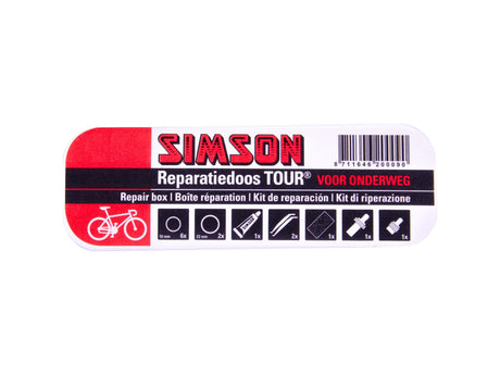 Reparationsboks tur 11,5 cm aluminium rød hvid 15-stykke