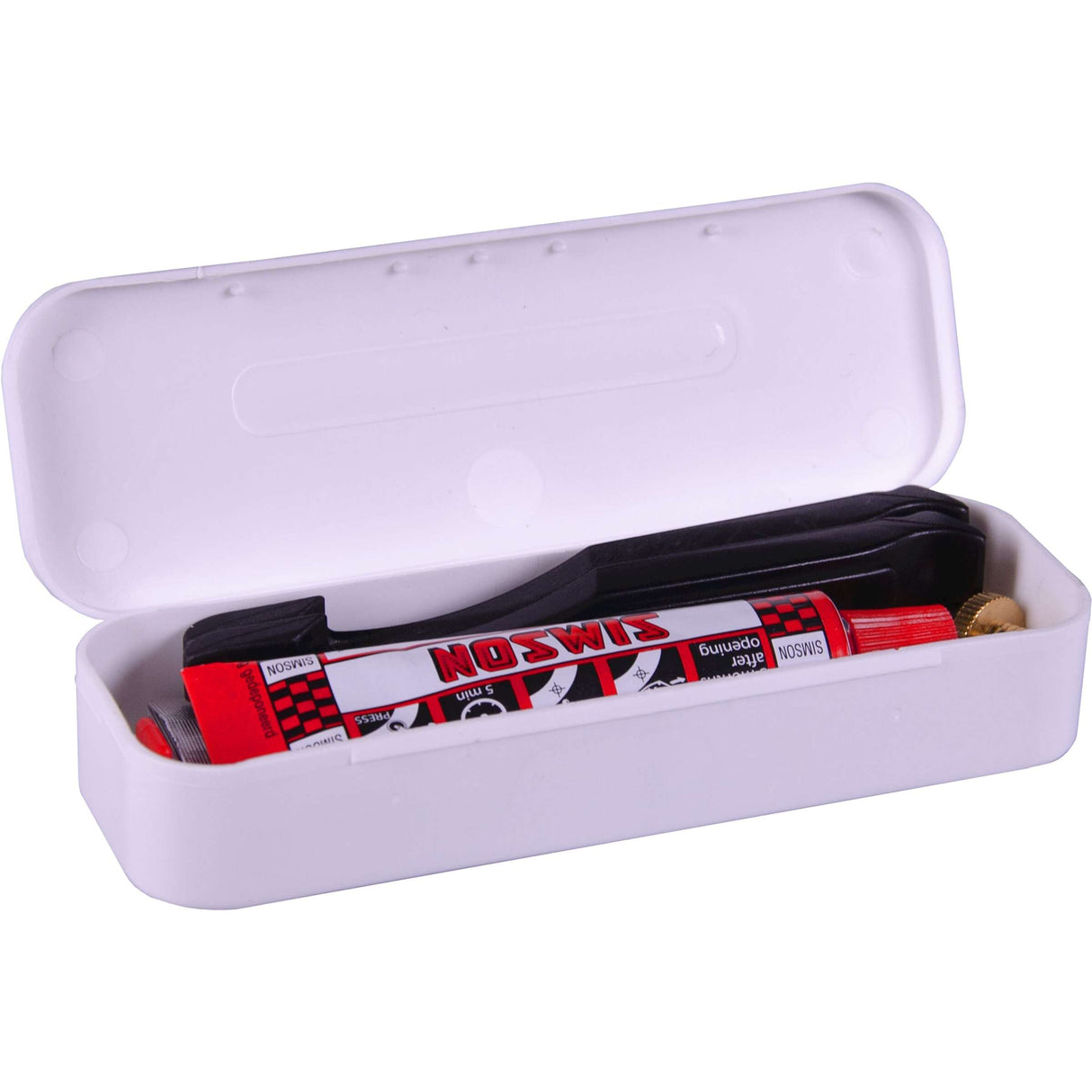 Reparationsboks tur 11,5 cm aluminium rød hvid 15-stykke