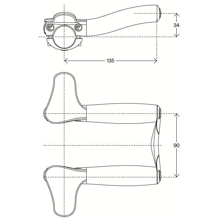 Deda Set -Up styret Carbon Blast