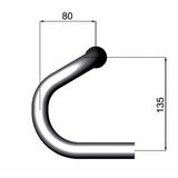 Deda styr special 26mm 44cm poleret sølv