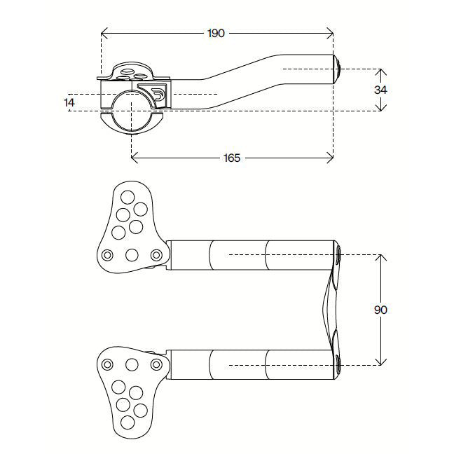 Deda Set -Up rattet metalblast aluminium sort 31,7 170mm