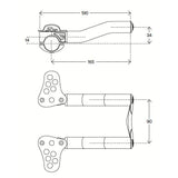 Deda Set -Up rattet metalblast aluminium sort 31,7 170mm