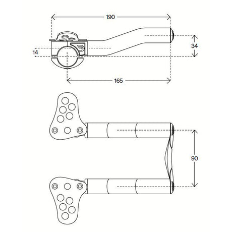 Deda Set -Up rattet metalblast aluminium sort 31,7 170mm