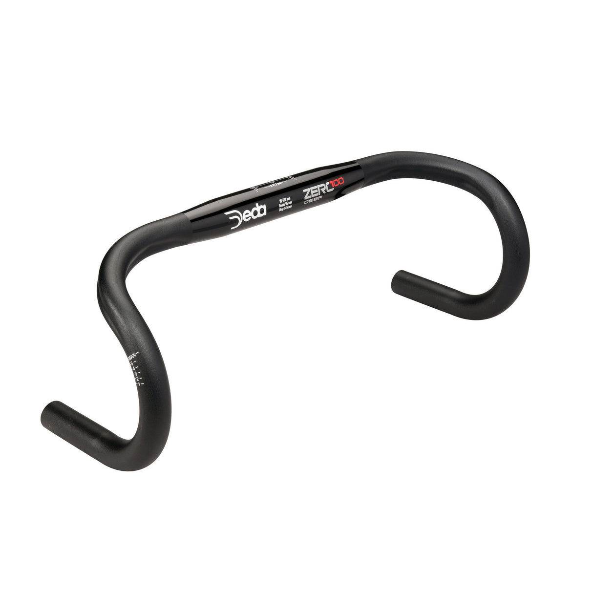 Deda styring bøjning nul100 dyb 46 cm sort aluminium