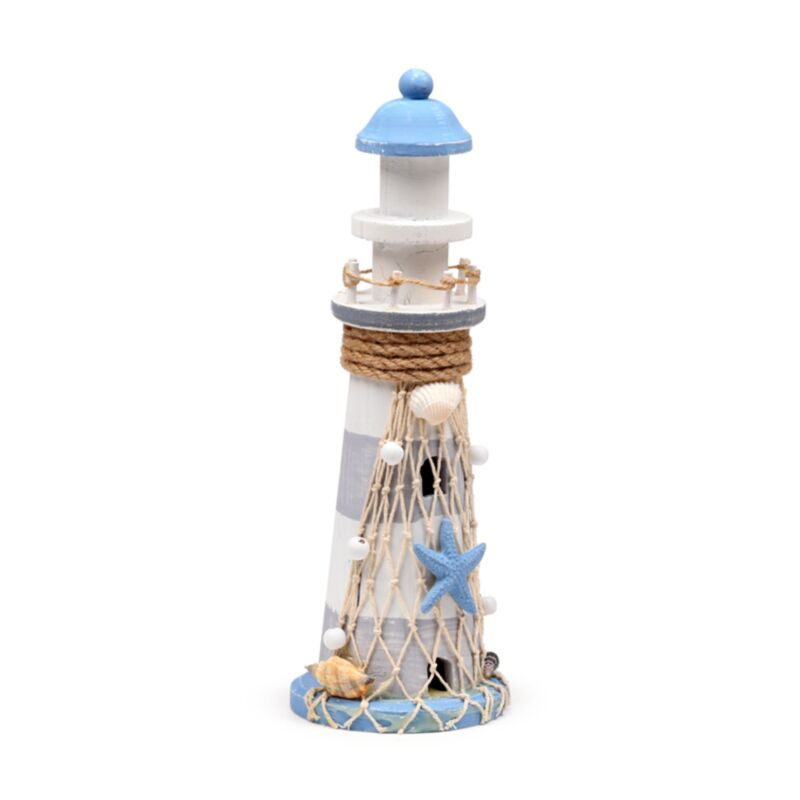 Strandsouvenir - fyrtårn blå stjerne
