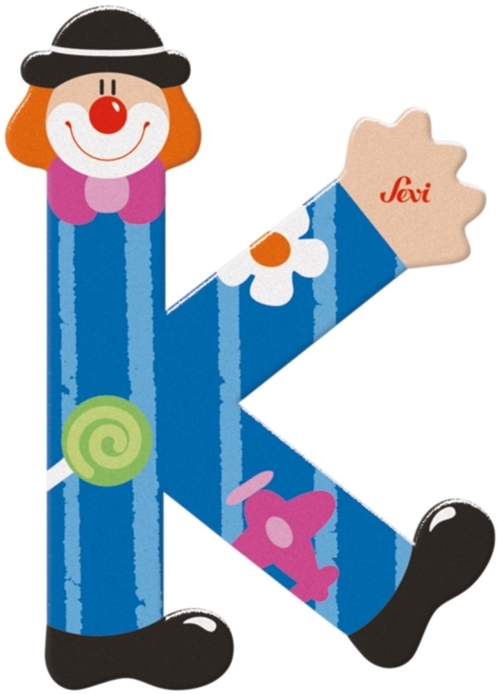 Sevi bogstav klovn k: 10 cm (81747)