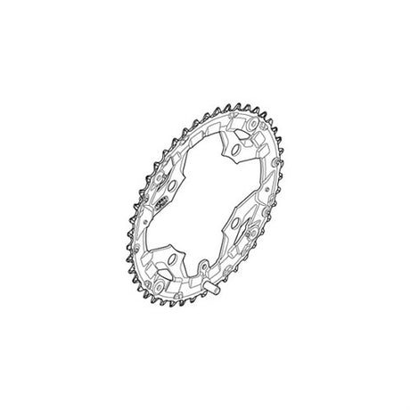 Shimano klinge 44t 9v stål 104 sort y1rv98040