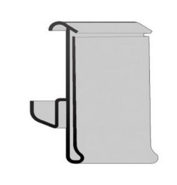 Pris skinne b 988 h40 (til 1000 hylder) gennemsigtig