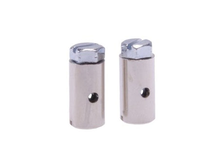 Skrue brystvorter 15 x 8 mm sølv 2 stykker
