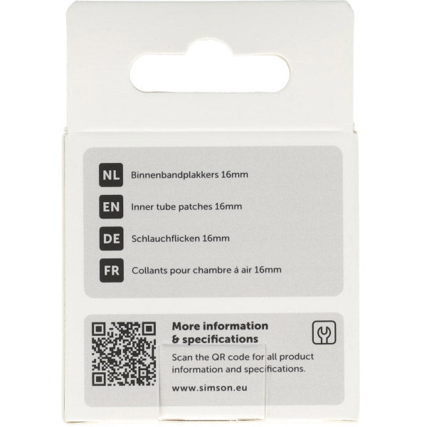 Simson inderrør patches 16mm 8stk