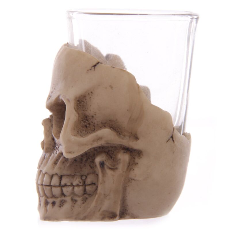Uhyggeligt kranieshotglas