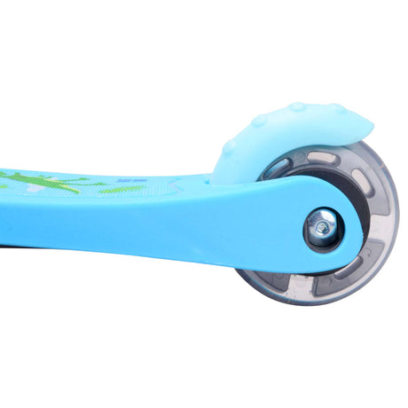 Boldcube teeny fold trehjulet scooter - dinosaur blå