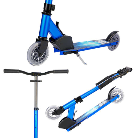 Boldcube deluxe 2-hjulet scooter - safirblå
