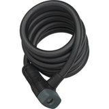 Abus Spiral Cable Lock 6512K 180 12 BK SCMU - 180 cm - Sort