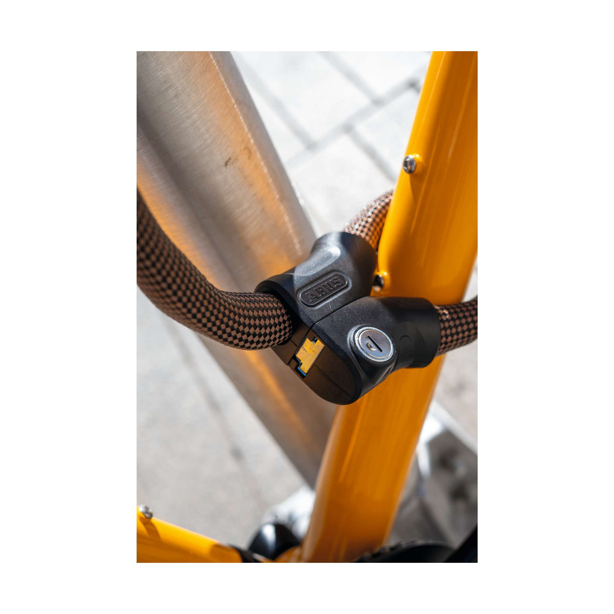Abus cykellås kædelås - infinity loop 1806 - sikkerhedsniveau 6 - orange - 140 cm - velegnet til elcykler og bycykler