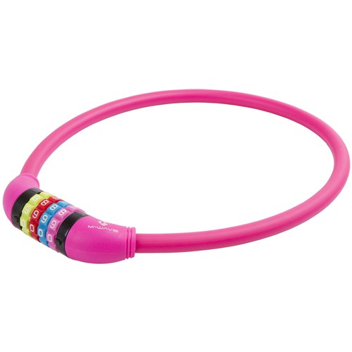 M-bølgetal kabellås silikone lyserød 65 cm12mm