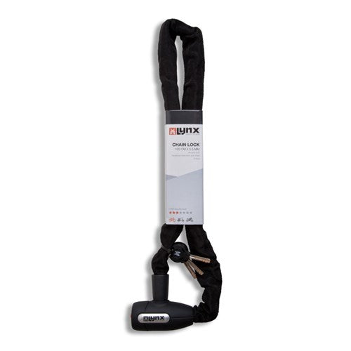 Lynx Chain Lock 5,5 x 85 cm sort bylinje m