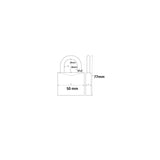 Abus messing hængelås 65 50 mm guld - 7 cm